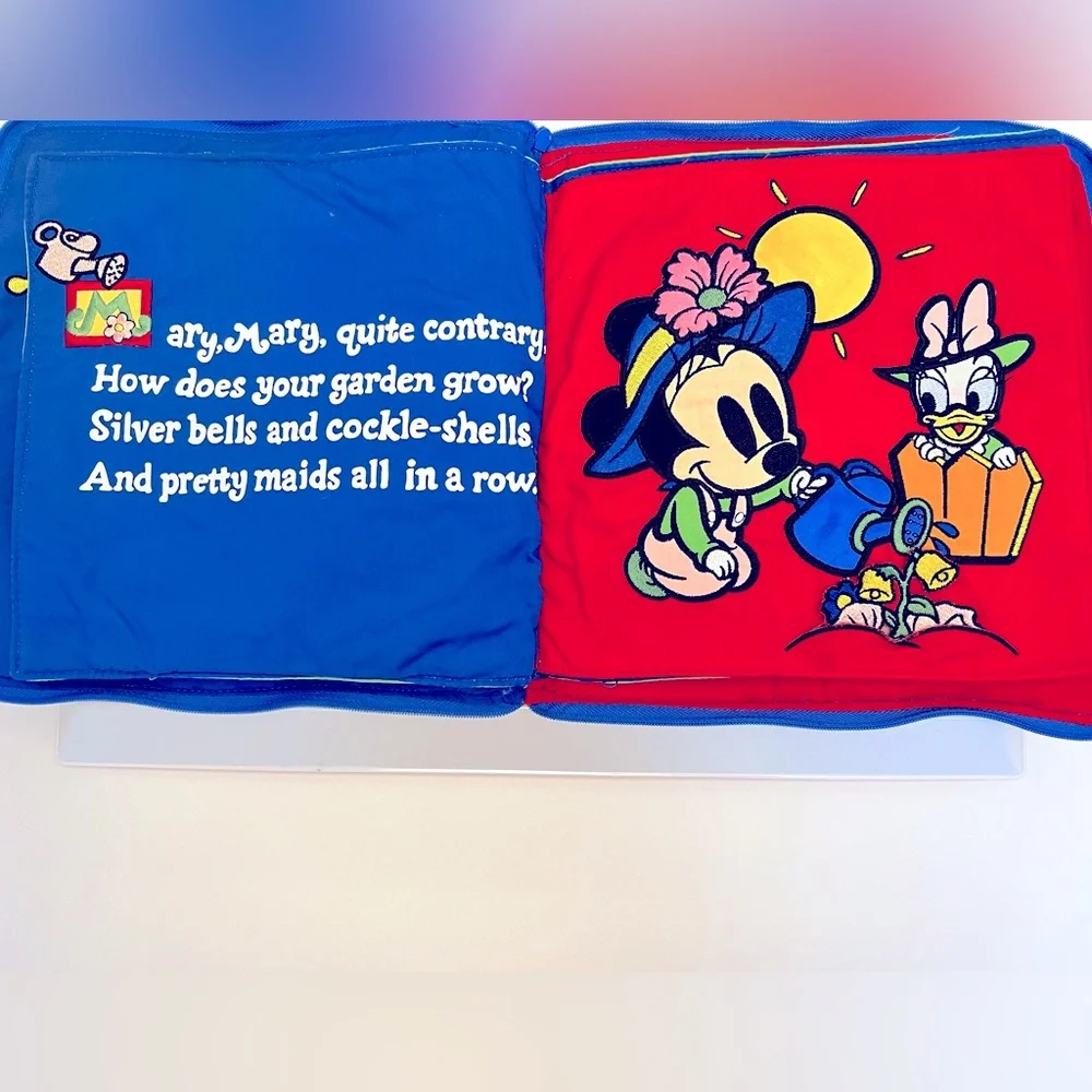 Disney Soft Fabric Zippered Book with Four Nursery Rhymes and Lift/Pull Pages.